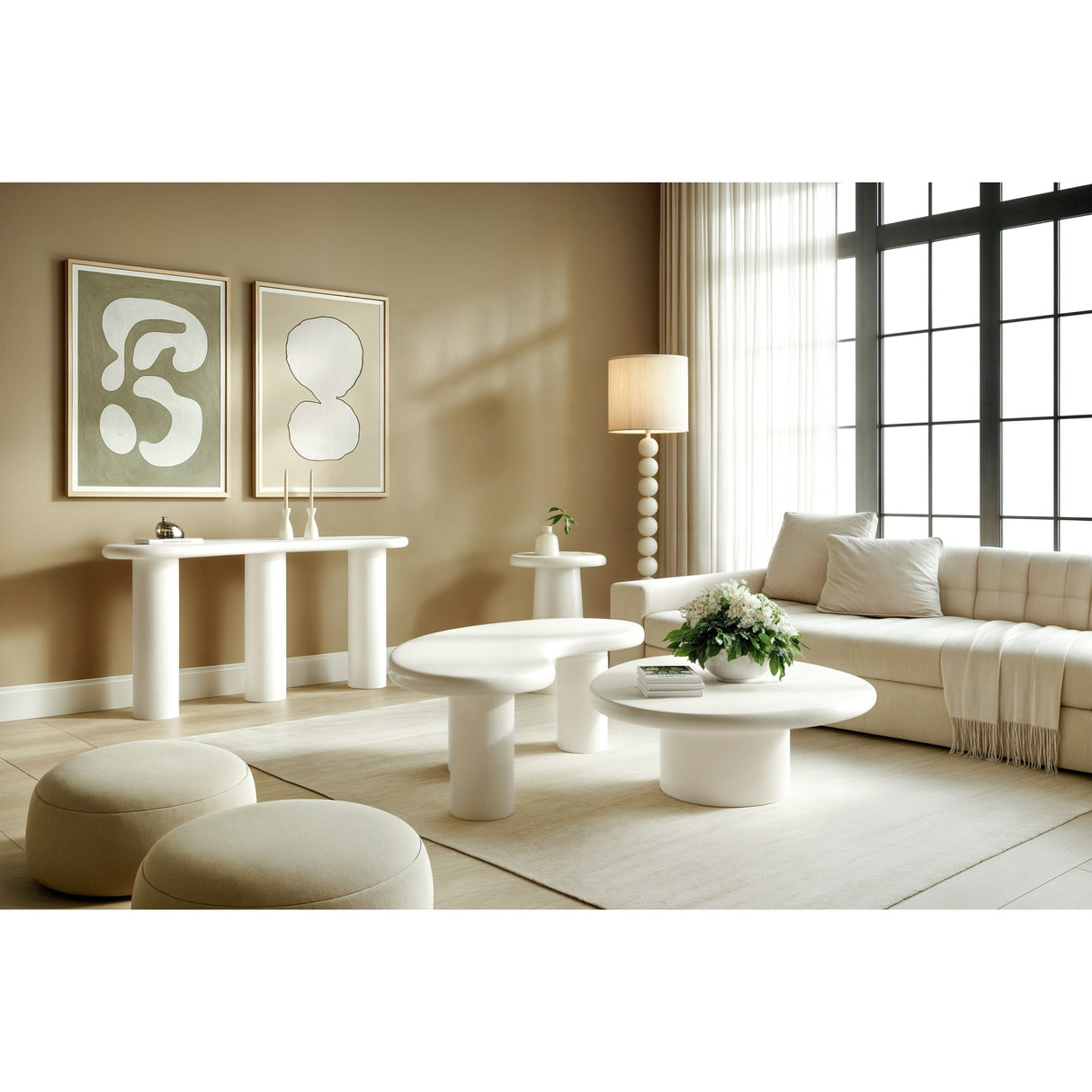 Sven Wooden Console Table in Rice by Modus Furniture at Eve Furniture