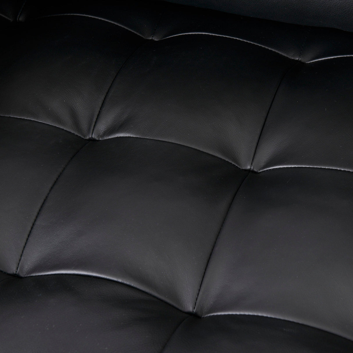 Svend 88.0L x 38.0W x 34.0H Black Leather Sofa by Mercana at Eve Furniture