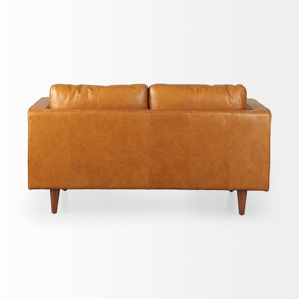Svend Tan Leather Love Seat Sofa by Mercana at Eve Furniture