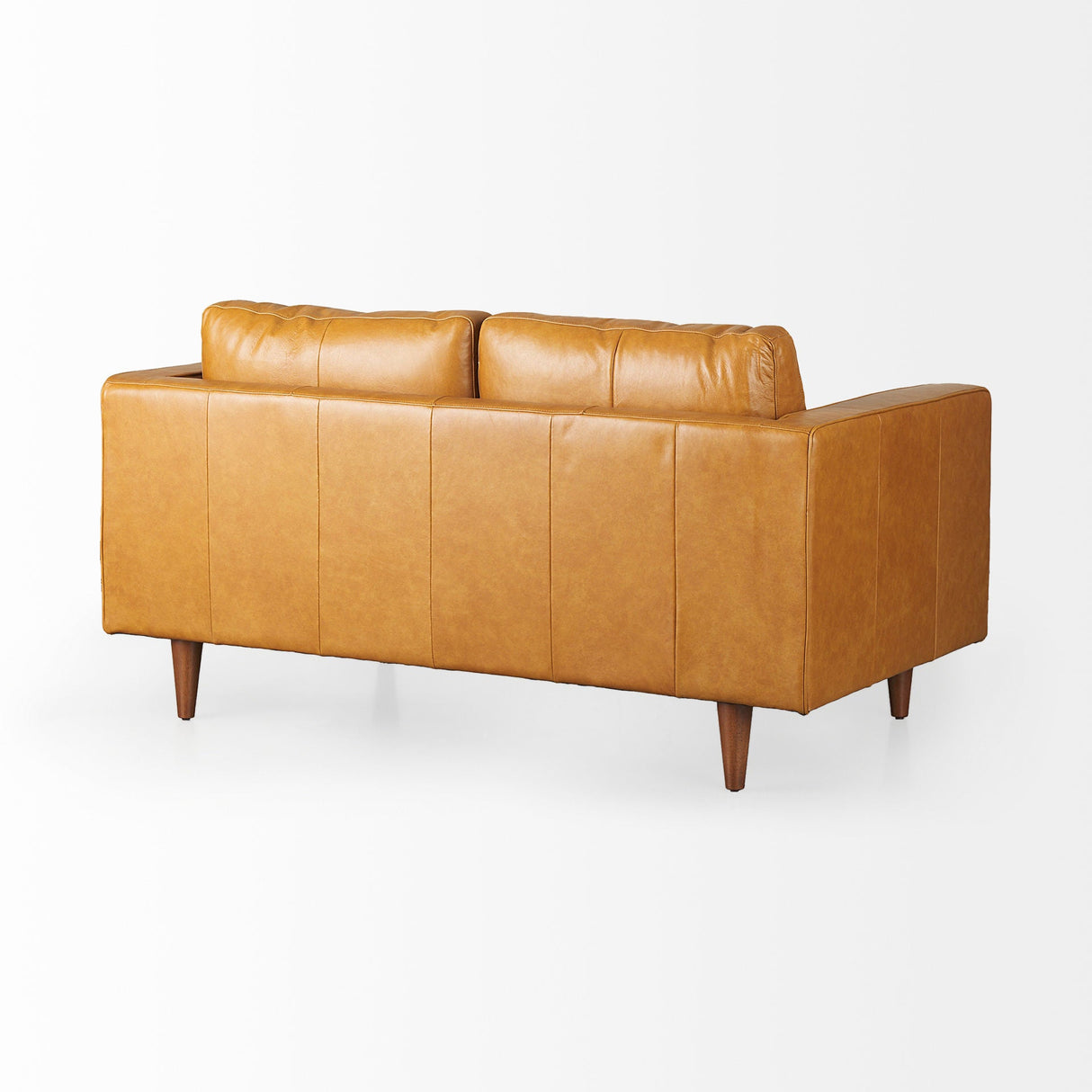 Svend Tan Leather Love Seat Sofa by Mercana at Eve Furniture