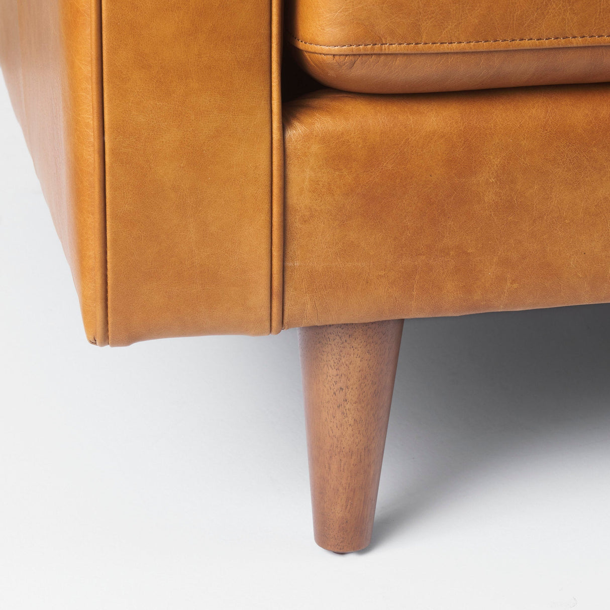 Svend 88.0L x 38.0W x 34.0H Tan Leather Sofa by Mercana at Eve Furniture