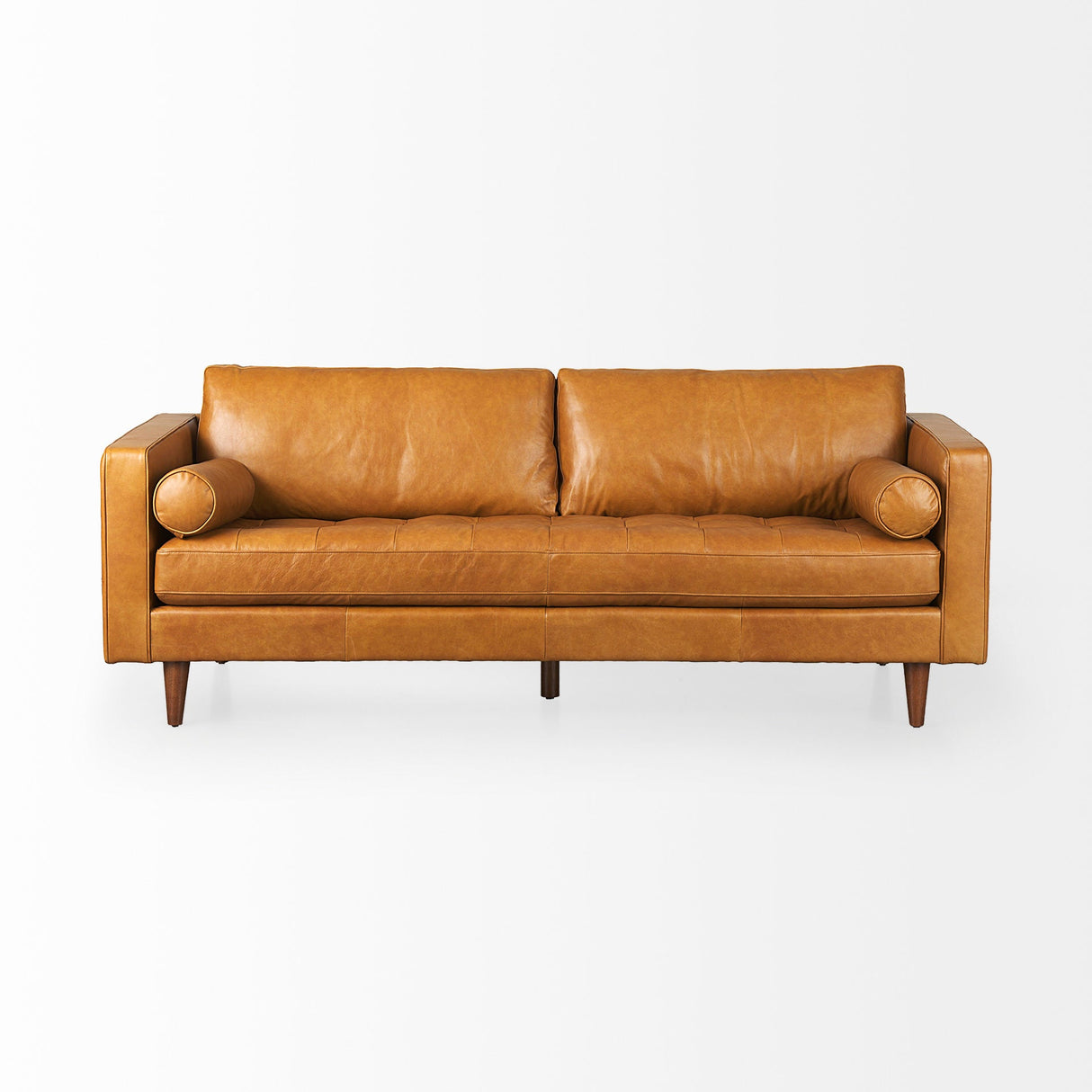 Svend Tan Leather Sofa by Mercana at Eve Furniture