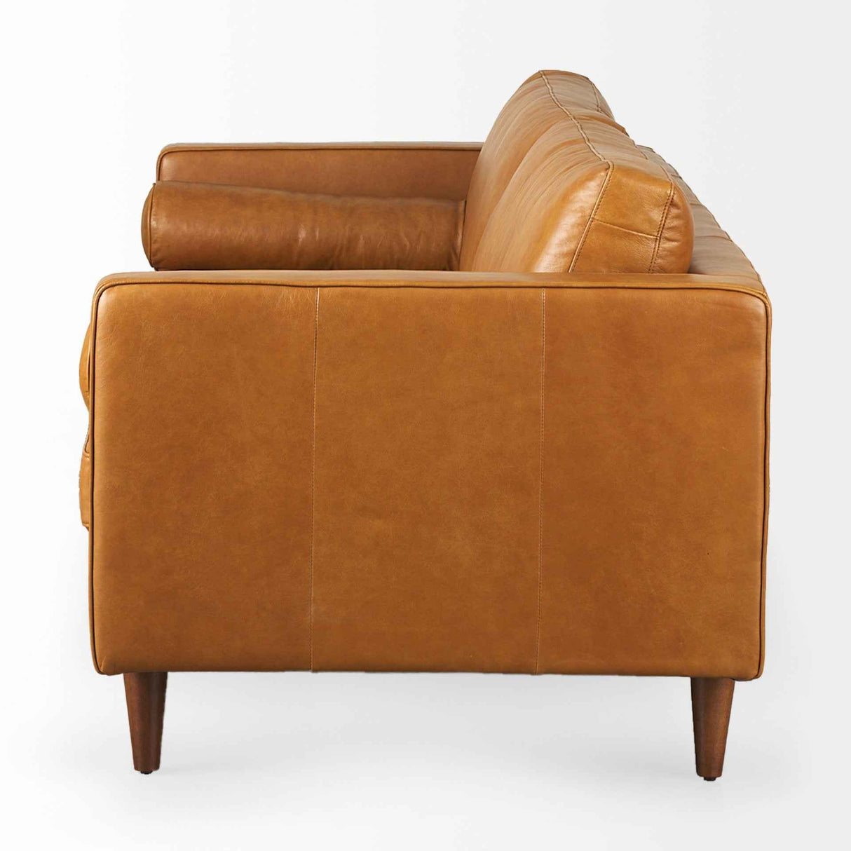 Svend 88.0L x 38.0W x 34.0H Tan Leather Sofa by Mercana at Eve Furniture