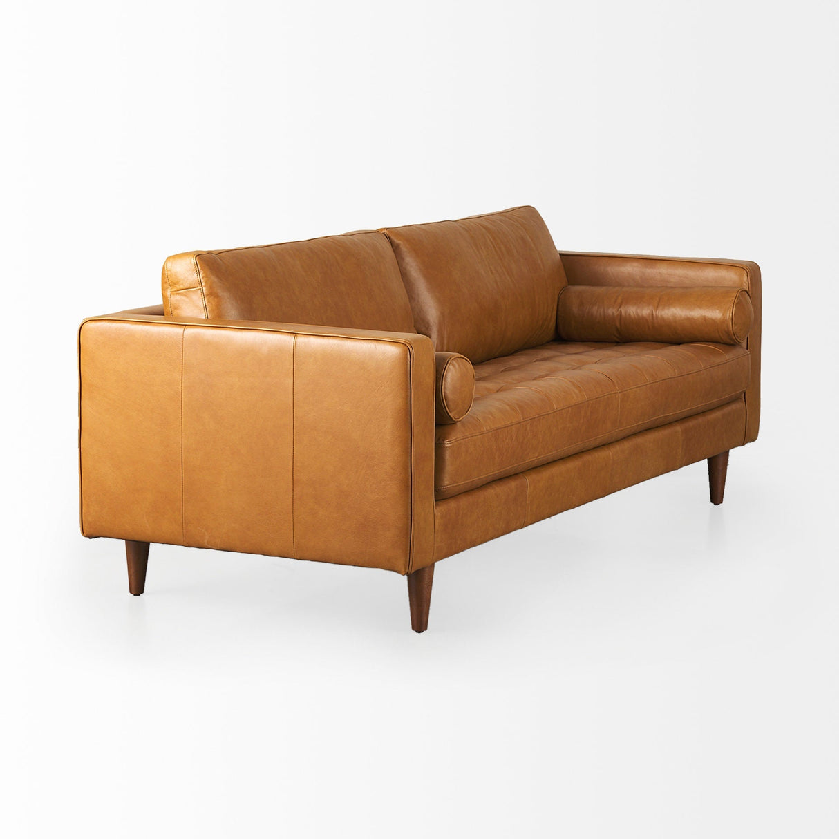 Svend 88.0L x 38.0W x 34.0H Tan Leather Sofa by Mercana at Eve Furniture