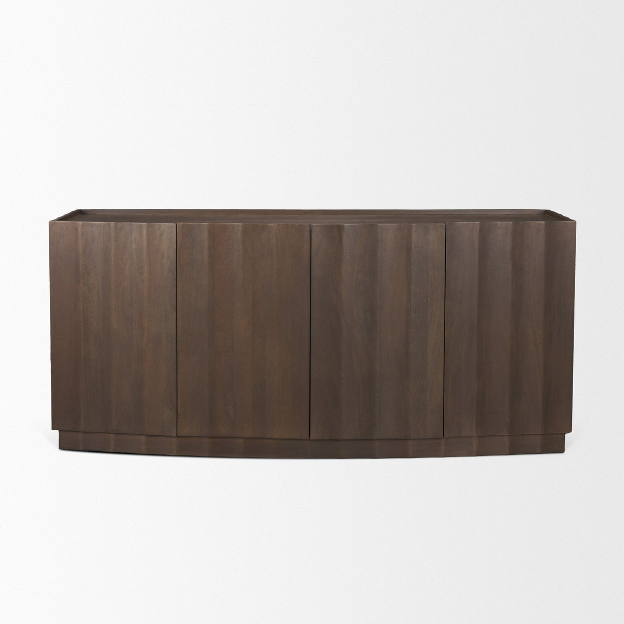 Swanson Dark Brown Wooden Scalloped Sideboard by Mercana at Eve Furniture