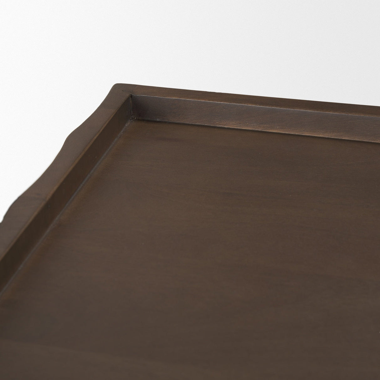 Swanson Dark Brown Wooden Scalloped Sideboard by Mercana at Eve Furniture
