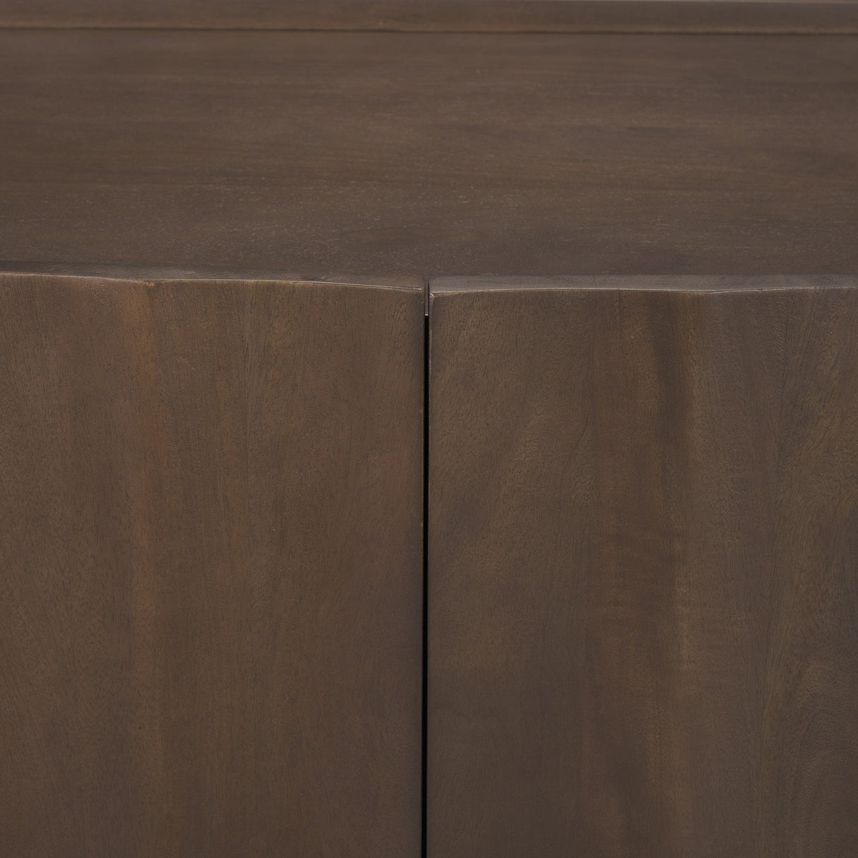 Swanson Dark Brown Wooden Scalloped Sideboard by Mercana at Eve Furniture
