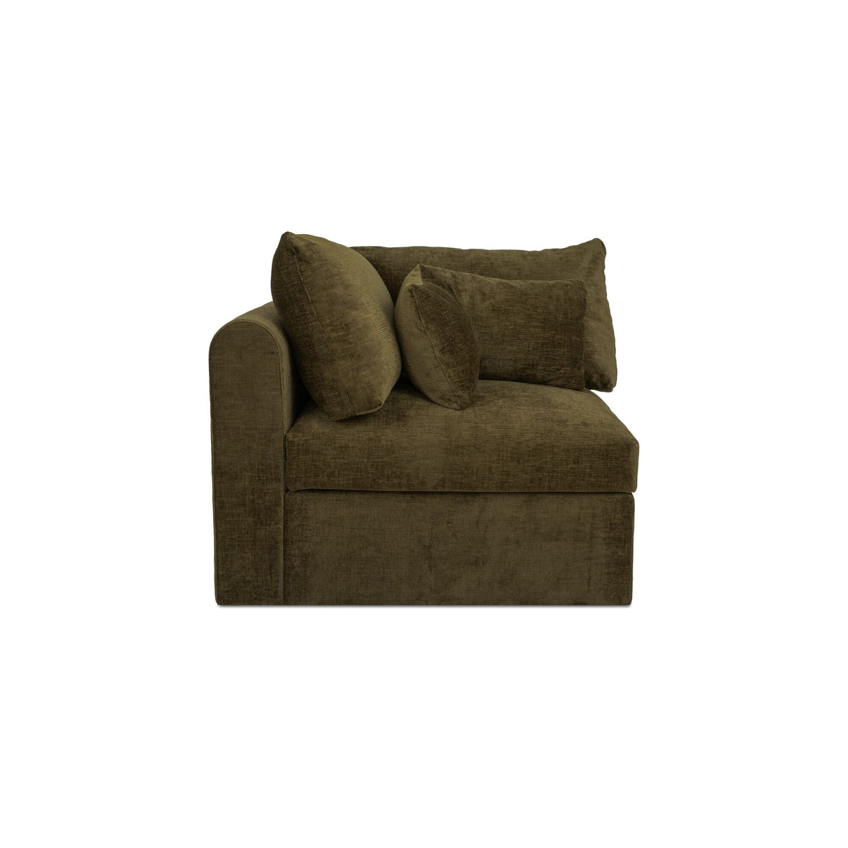 Swift Dark Green Corner Chair by MOES at Eve Furniture
