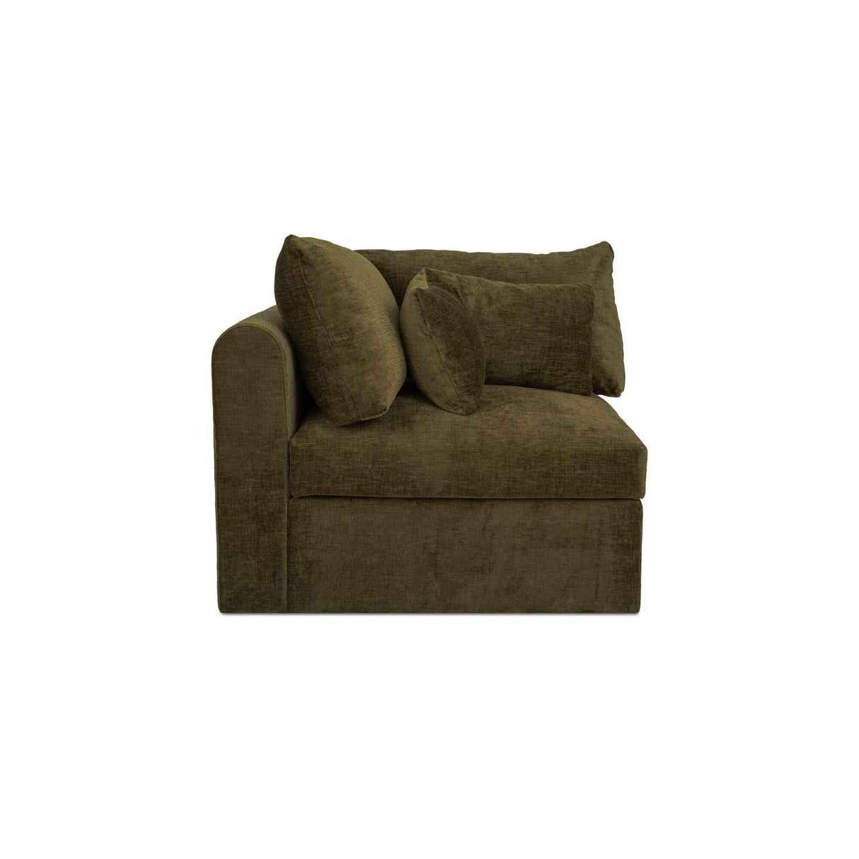 Swift Dark Green Corner Chair by Moe's Home at Eve Furniture