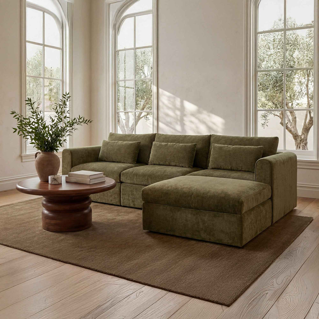 Swift Dark Green Slipper Chair by Moe's Home at Eve Furniture