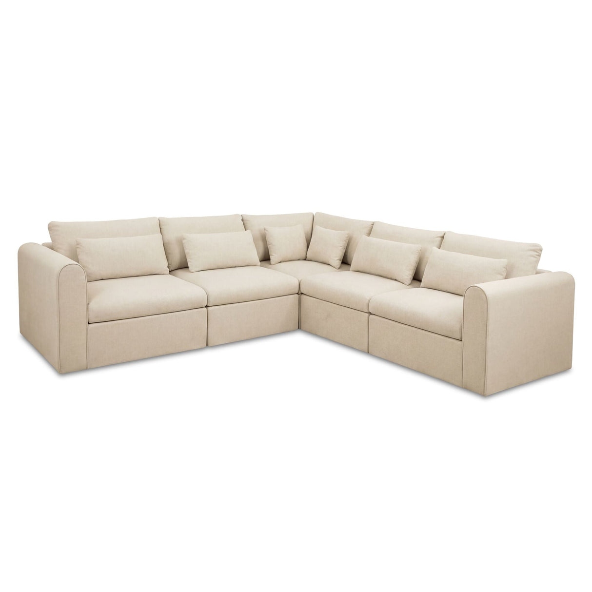 Swift Light Beige Classic L Modular Sectional by Moe's Home at Eve Furniture