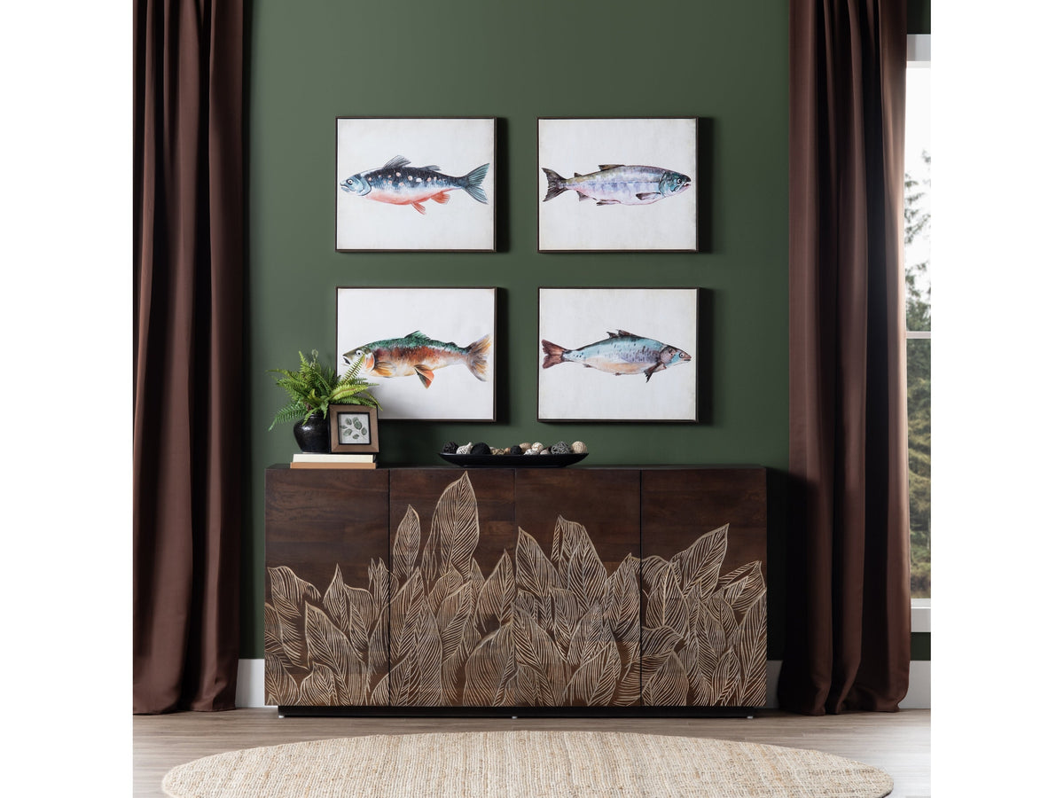 Swimming School Multi/Green Canvas by Crestview at Eve Furniture