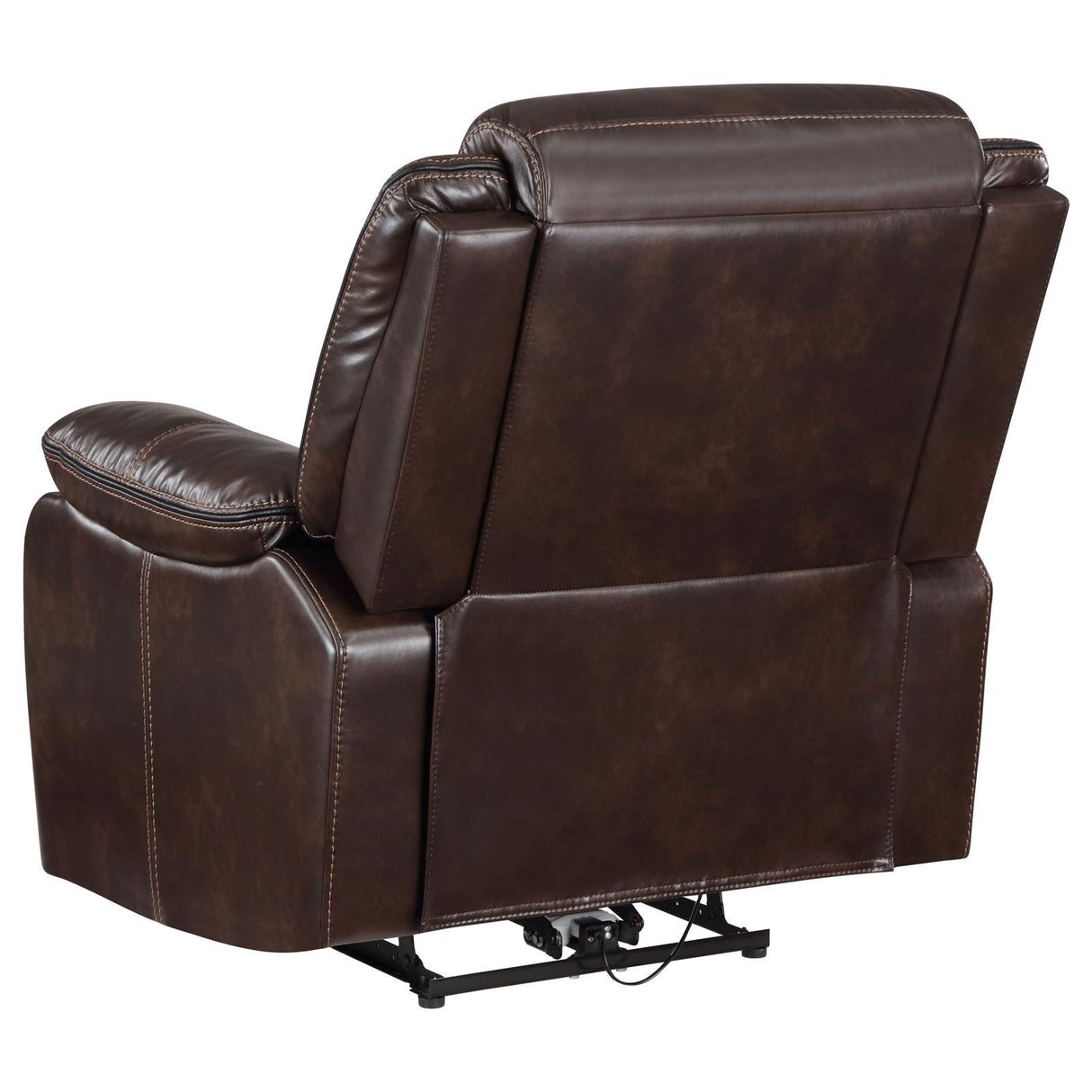 Sycamore Dark Brown Upholstered Power Recliner Chair by Coaster at Eve Furniture