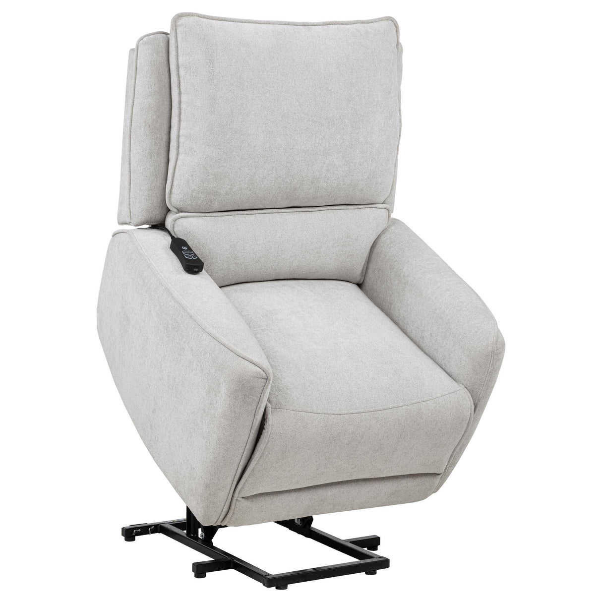 Sylmar Gray Chenille Upholstered Dual Power Lift Recliner by Coaster at Eve Furniture