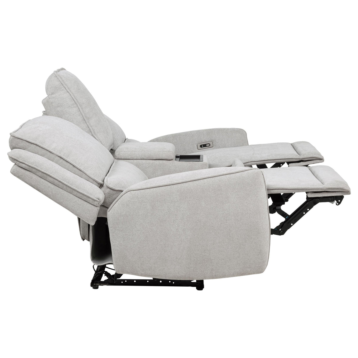 Sylmar Gray Chenille Upholstered Power Reclining Loveseat by Coaster at Eve Furniture