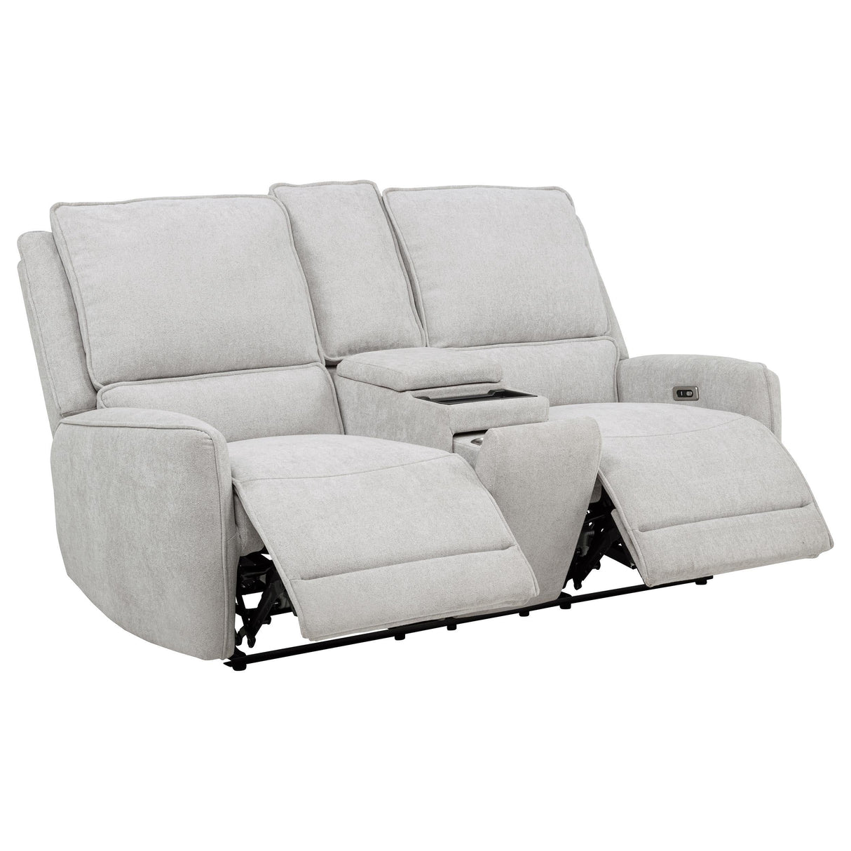 Sylmar Gray Chenille Upholstered Power Reclining Loveseat by Coaster at Eve Furniture