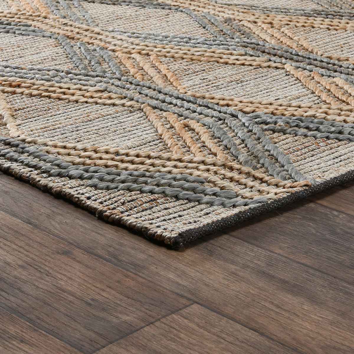 Sylmar Natural/Mineral Blue Rug by Classic Home at Eve Furniture