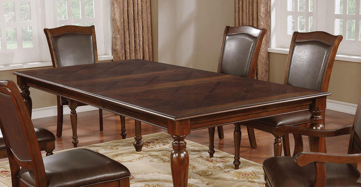 Sylvana Brown Cherry/Espresso Dining Table by Furniture of America at Eve Furniture