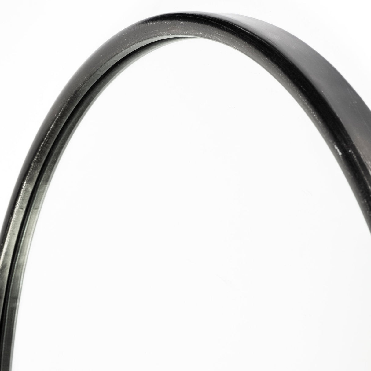 Sylvia II Oval Black Metal Frame Mirror by Mercana at Eve Furniture
