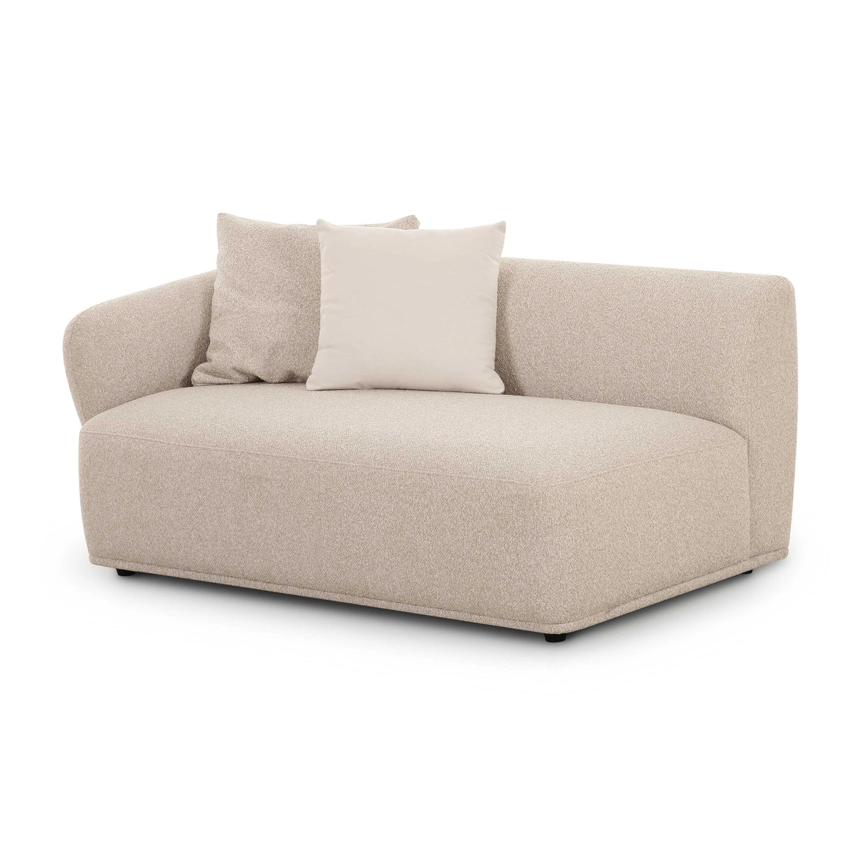 Sylvie Cream Boucle Arm 2-Seater Loveseat by TOV Furniture at Eve Furniture