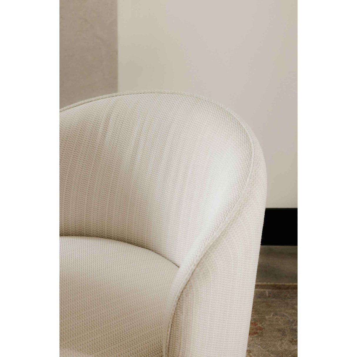 Sylvie Cream Outdoor Swivel Dining Chair