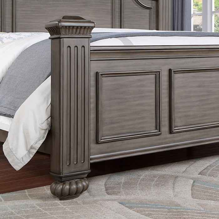 Syracuse Gray 4-Piece Queen Bedroom Set by Furniture of America at Eve Furniture