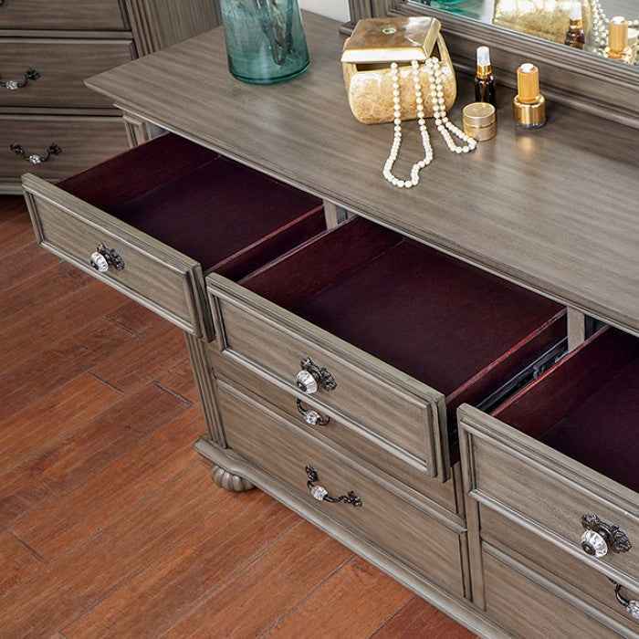 Syracuse Gray 4-Piece Queen Bedroom Set by Furniture of America at Eve Furniture
