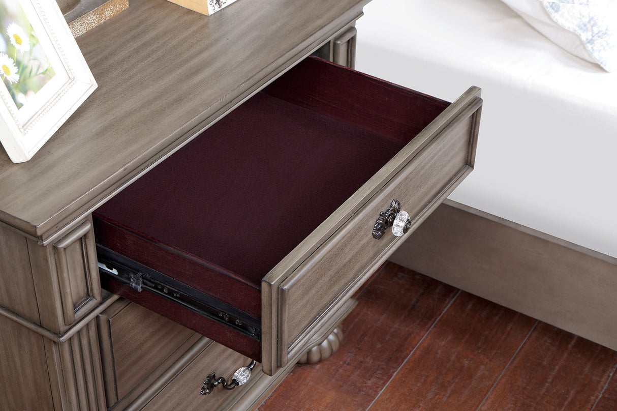 Syracuse Gray Night Stand by Furniture of America at Eve Furniture