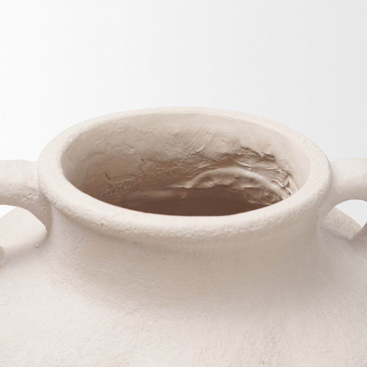 Syros Twisted Tall Cream Ceramic Urn Vase by Mercana at Eve Furniture