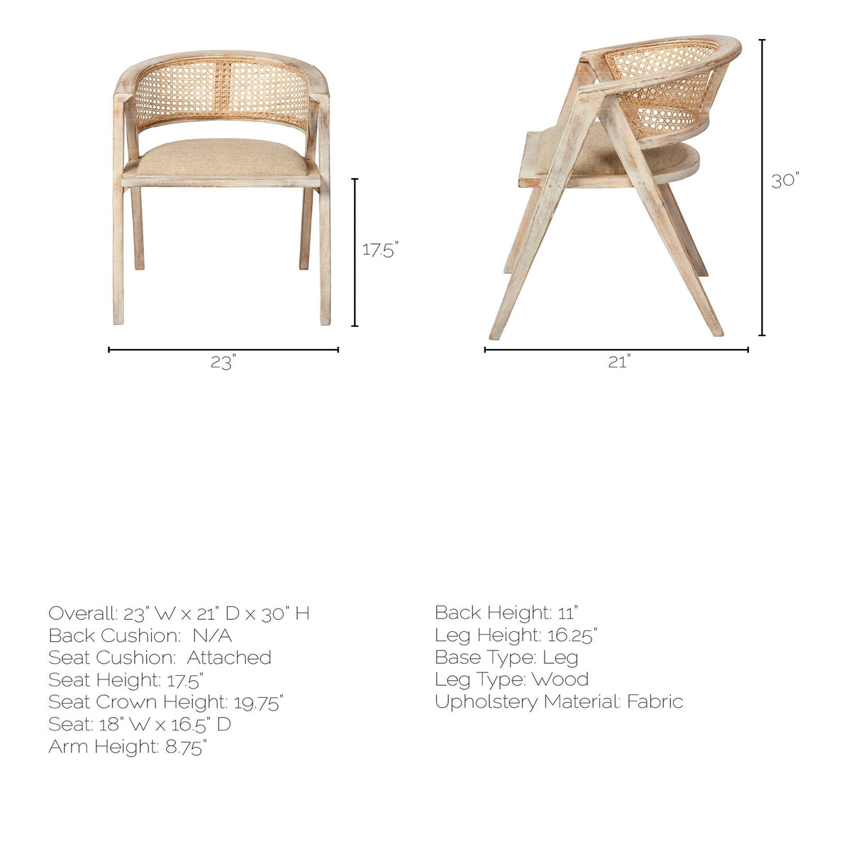 Tabitha I Blonde Wooden Frame 100% Polyester Seat Dining Chair by Mercana at Eve Furniture