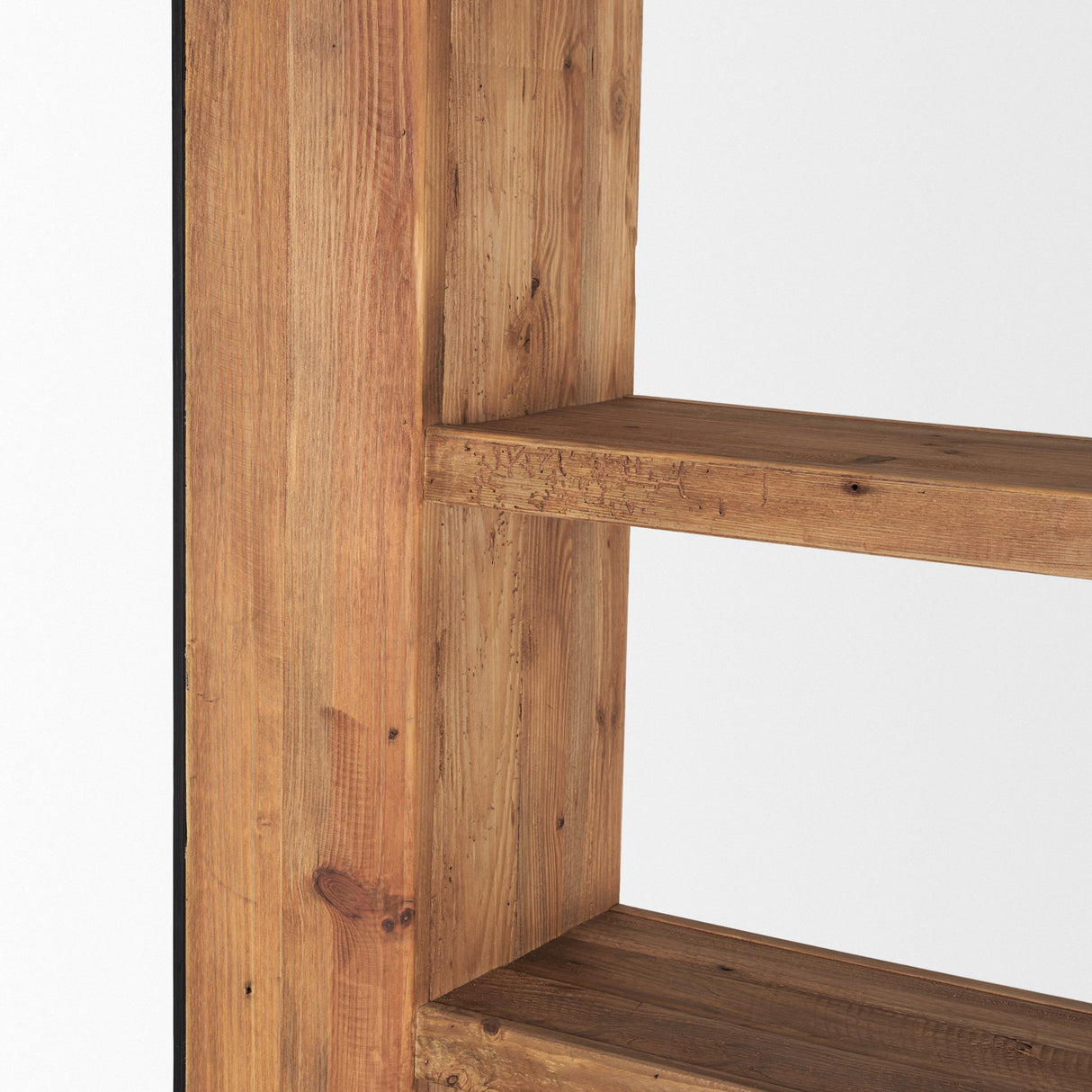 Tabor Natural Wood w/ Black Oak Frame Bookcase by Mercana at Eve Furniture