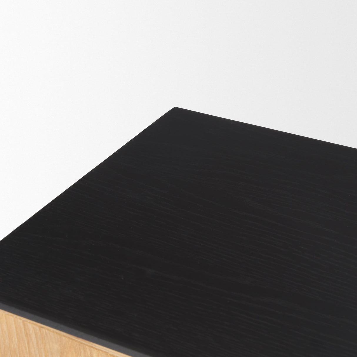 Tabor Natural Wood w/ Black Oak Waterfall Console Table by Mercana at Eve Furniture