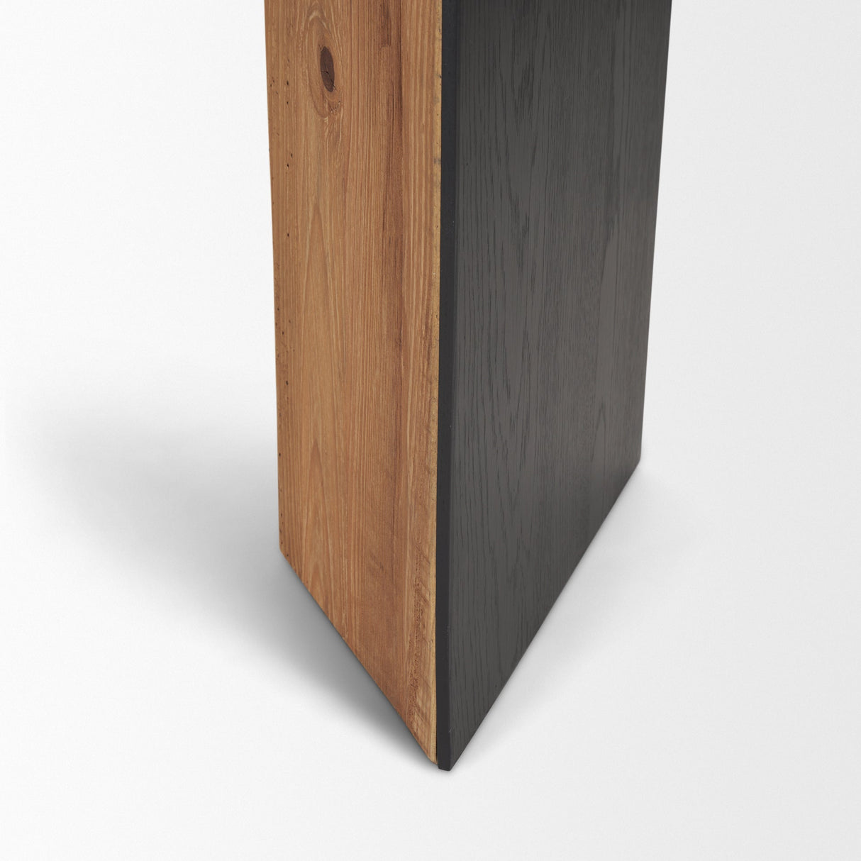 Tabor Natural Wood w/ Black Oak Waterfall Console Table by Mercana at Eve Furniture