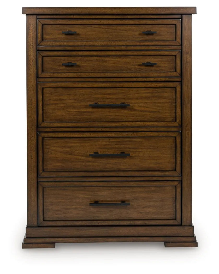Taffenbrook Medium Brown Chest of Drawers by Ashley at Eve Furniture
