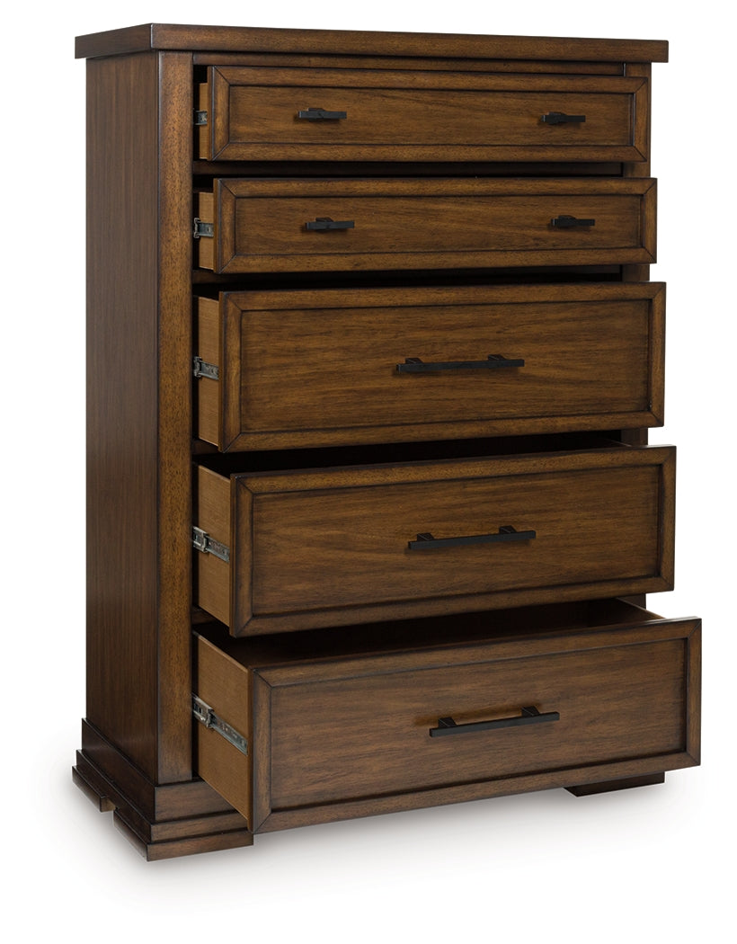 Taffenbrook Medium Brown Chest of Drawers by Ashley at Eve Furniture