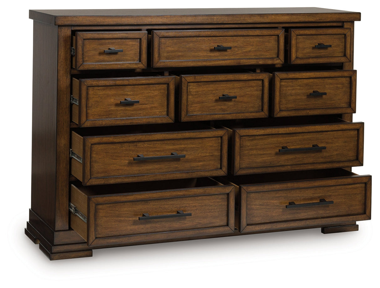 Taffenbrook Medium Brown Dresser by Ashley at Eve Furniture