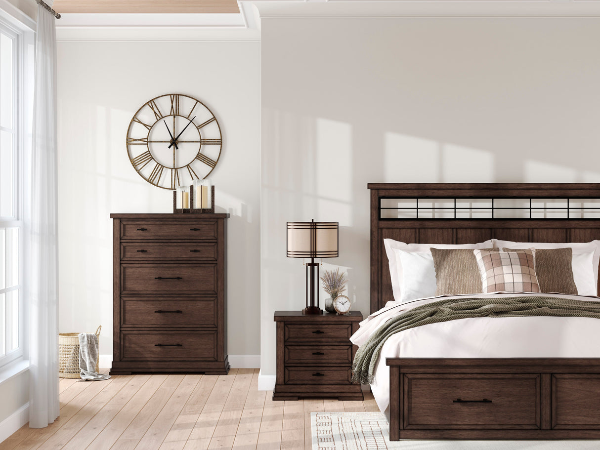 Taffenbrook Medium Brown Storage Platform Set by Ashley at Eve Furniture