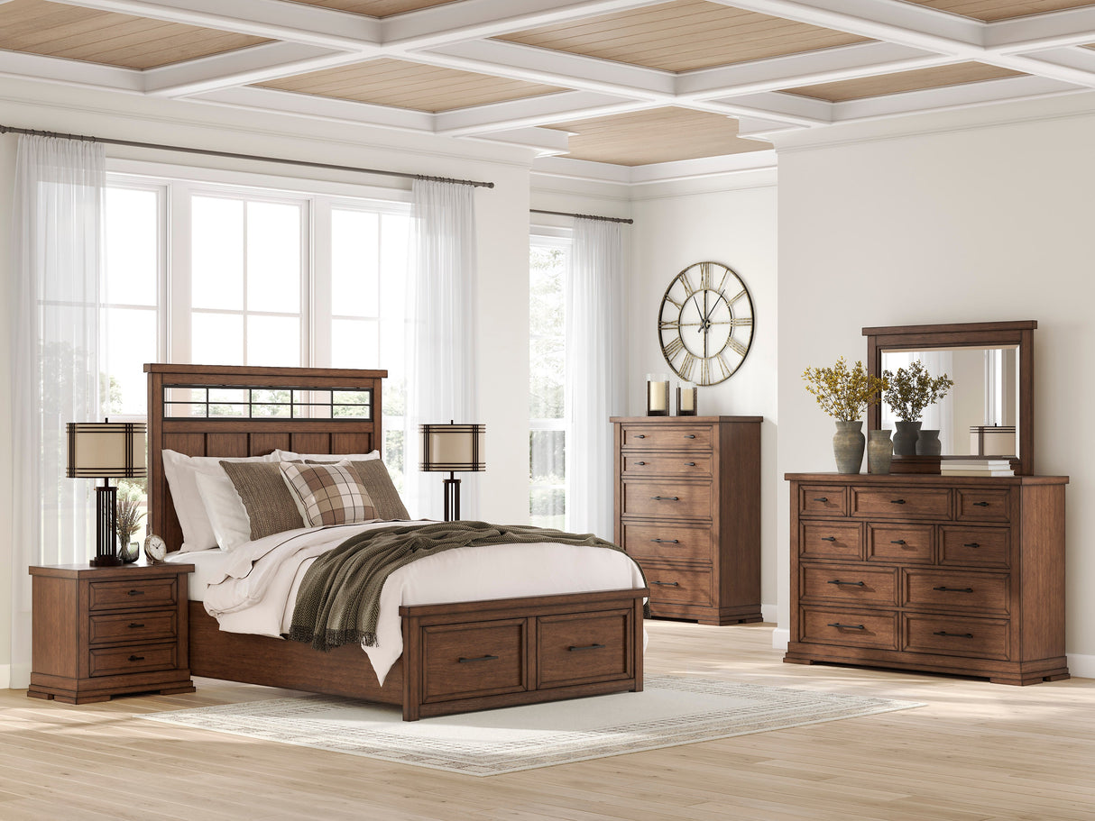 Taffenbrook Medium Brown Storage Platform Set by Ashley at Eve Furniture