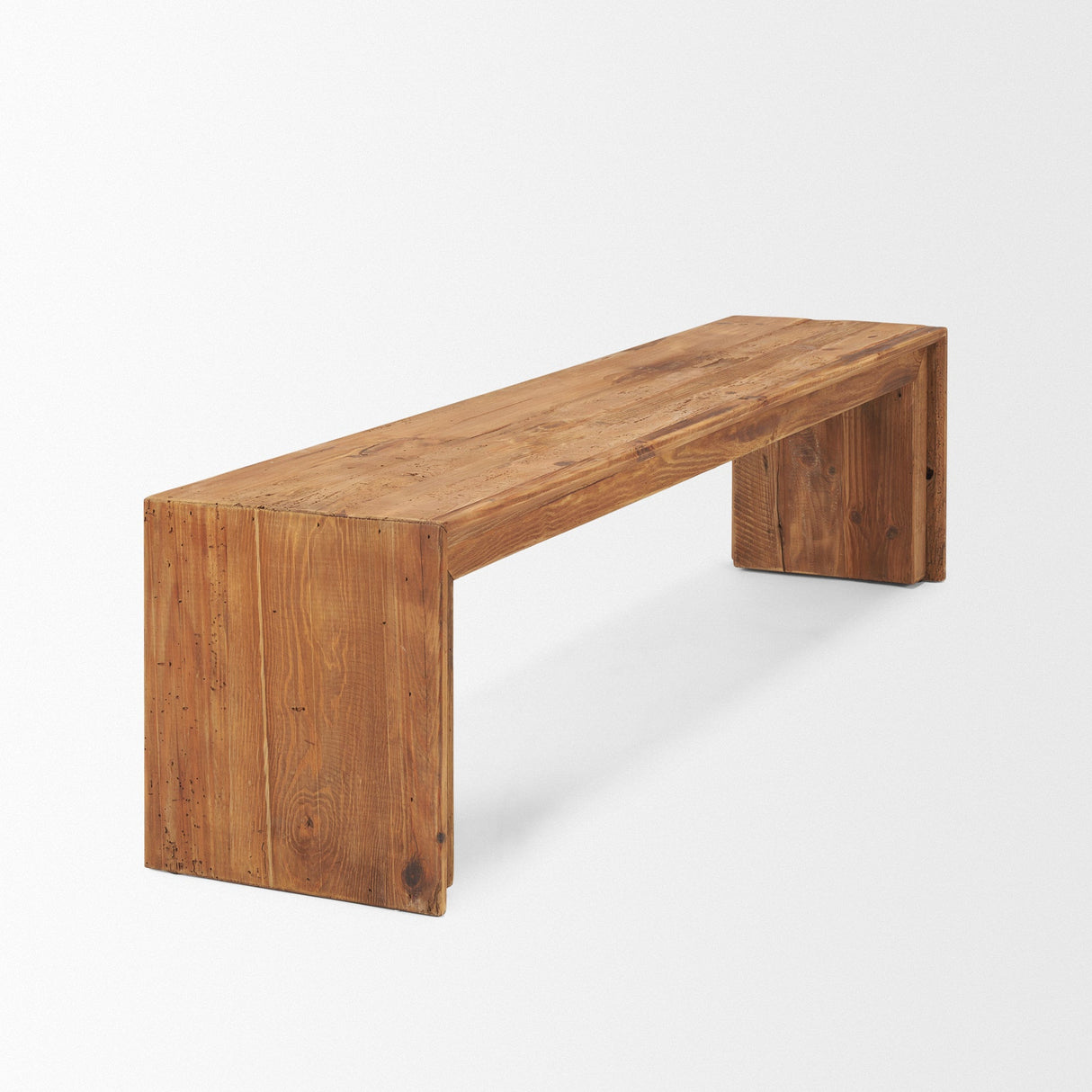 Tahira Rectangular Recycled Wooden Bench by Mercana at Eve Furniture