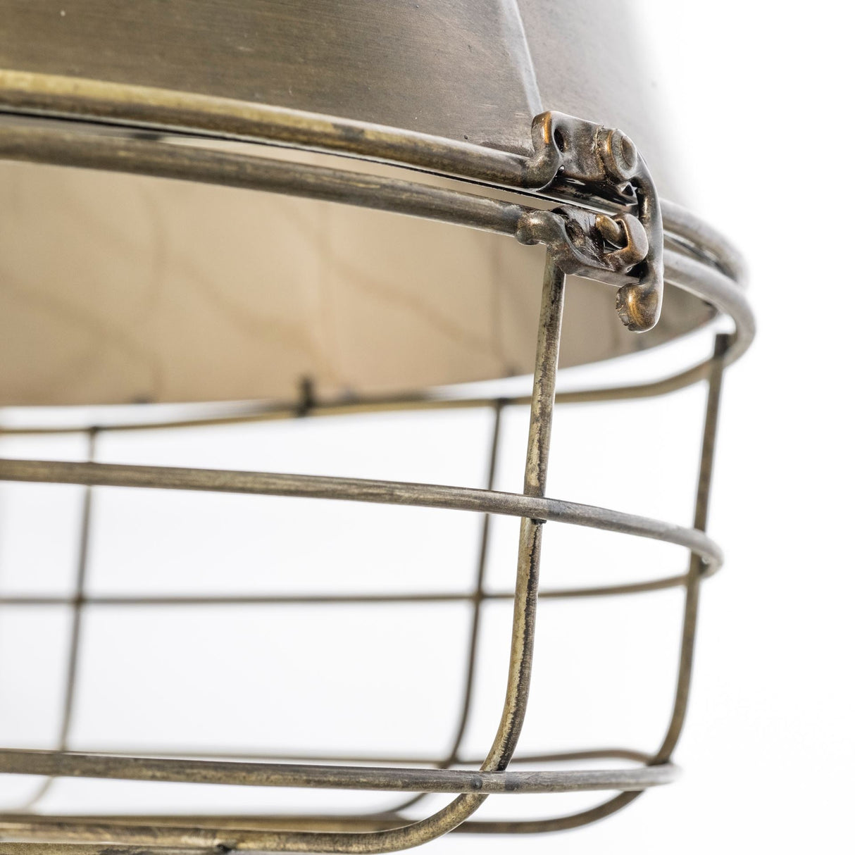Tahla 14x 14.5 Gold Toned Metal Cage Pendant Light by Mercana at Eve Furniture