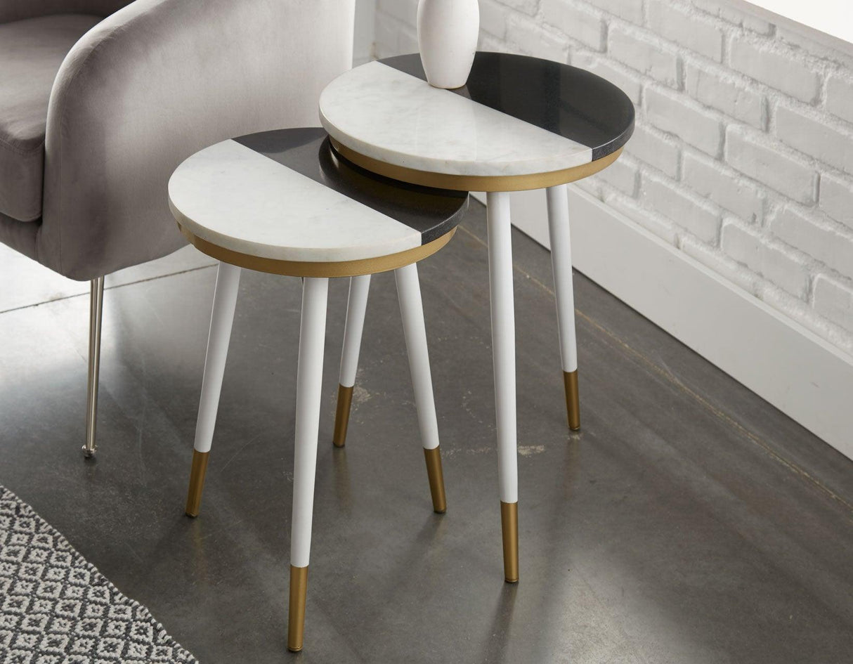 Taj Marble Top Nesting Tables by Steve Silver at Eve Furniture