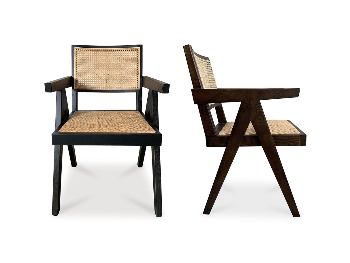 Takashi Dark Brown Chair (Set of 2) by MOES at Eve Furniture