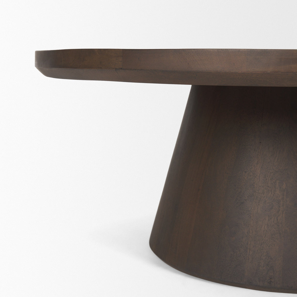 Takoda Dark Brown Wood Tapered Drum Nesting Coffee Tables by Mercana at Eve Furniture