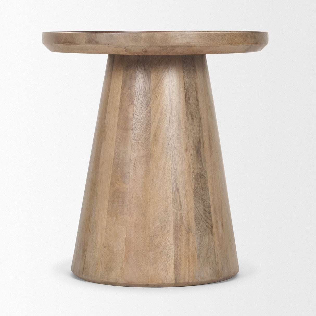 Takoda Light Brown Wood Tapered Drum Accent Table by Mercana at Eve Furniture