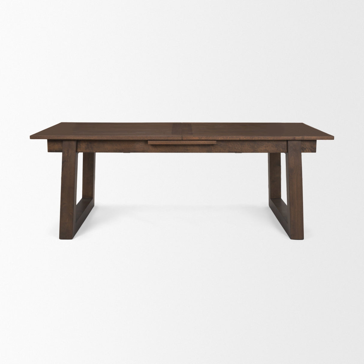 Takota Dark Brown Rectangular Oak Wood w/ Birch Wood Legs Extendable Dining Table by Mercana at Eve Furniture