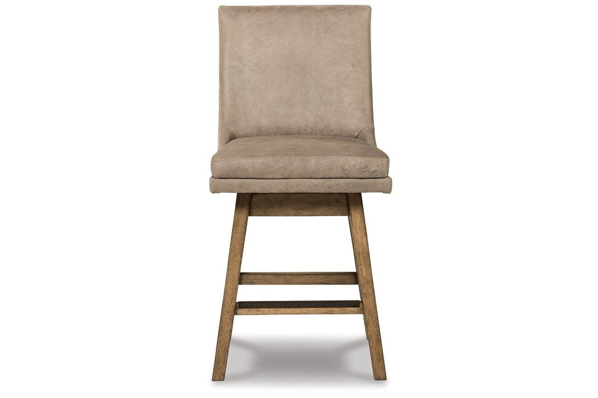 Tallenger Beige Counter Height Barstool, Set of 2 by Ashley at Eve Furniture