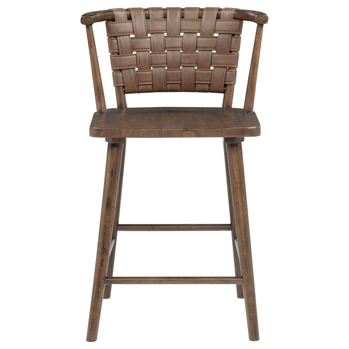 Tallis Brown Woven Leatherette Back Counter Chair (Set of 2) by Coaster at Eve Furniture
