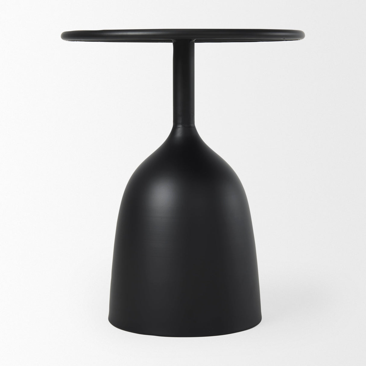 Talulla 16.5L x 16.5W x 19.7H Matte Black Metal Accent Table by Mercana at Eve Furniture