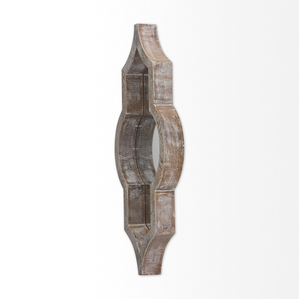 Tamanar Light Brown Wood Frame Wall Mirror by Mercana at Eve Furniture