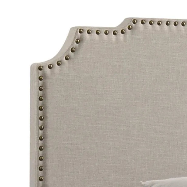 Tamarac Beige Upholstered Nailhead Full Bed by Coaster at Eve Furniture
